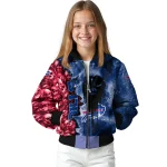 custom buffalo bills skull cluster blue bomber jacket best selling
