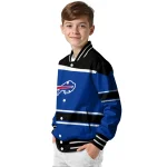 custom buffalo bills stripe statement blue black varsity jacket best selling