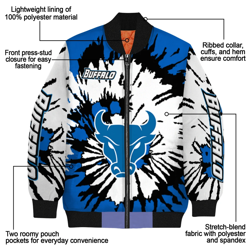 custom buffalo bulls burst splatter royal blue bomber jacket new arrival custom buffalo bulls burst splatter royal blue bomber jacket new arrival