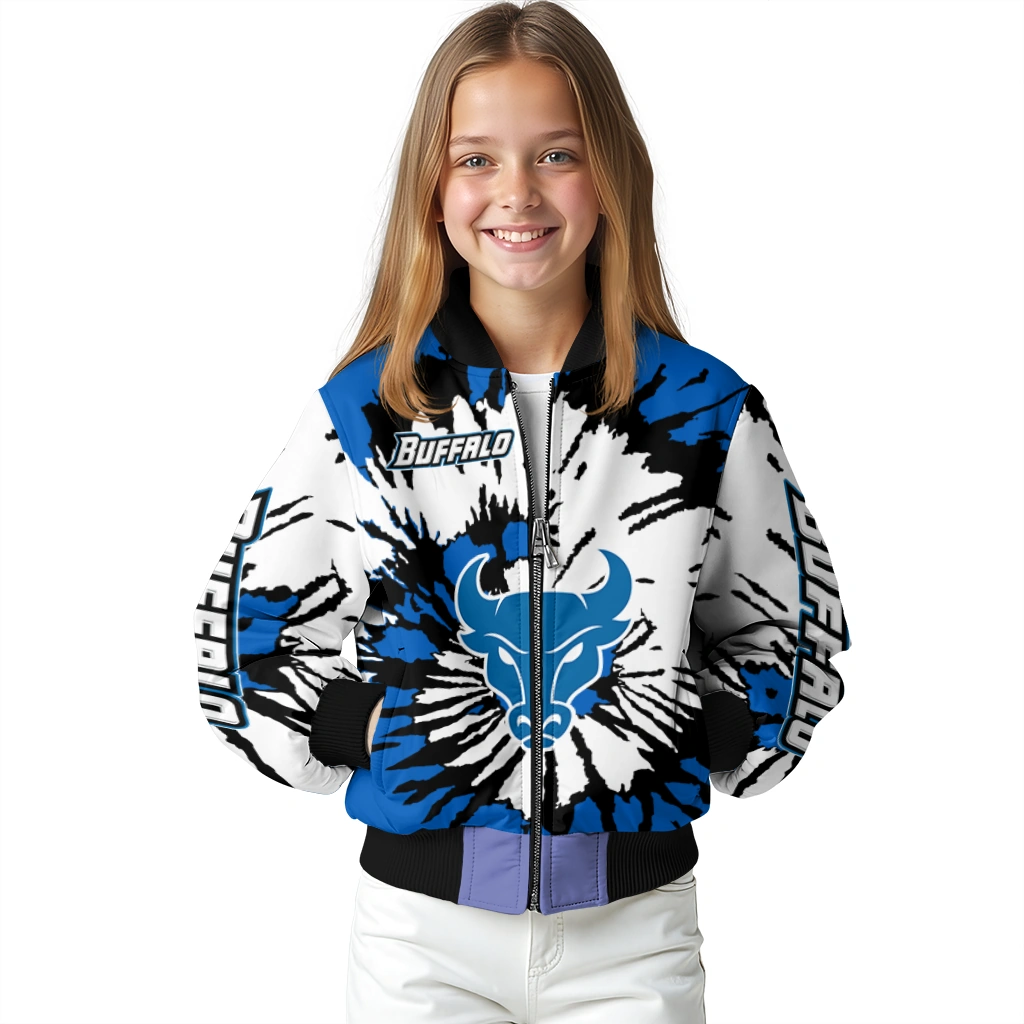 custom buffalo bulls burst splatter royal blue bomber jacket top rated custom buffalo bulls burst splatter royal blue bomber jacket top rated