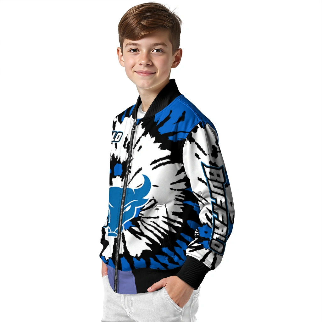 custom buffalo bulls burst splatter royal blue bomber jacket trendy custom buffalo bulls burst splatter royal blue bomber jacket trendy