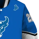 custom buffalo bulls chevron style royal blue varsity jacket best selling