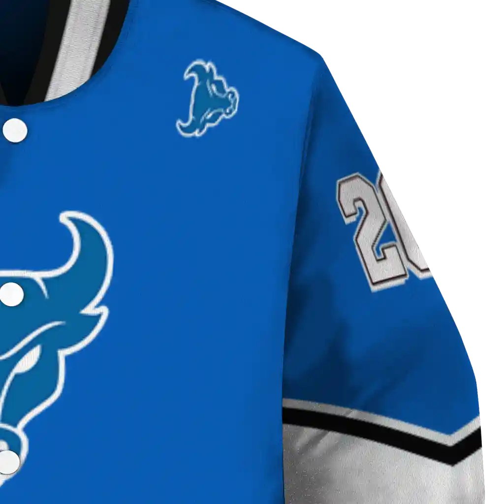 custom buffalo bulls chevron style royal blue varsity jacket premium grade custom buffalo bulls chevron style royal blue varsity jacket premium grade