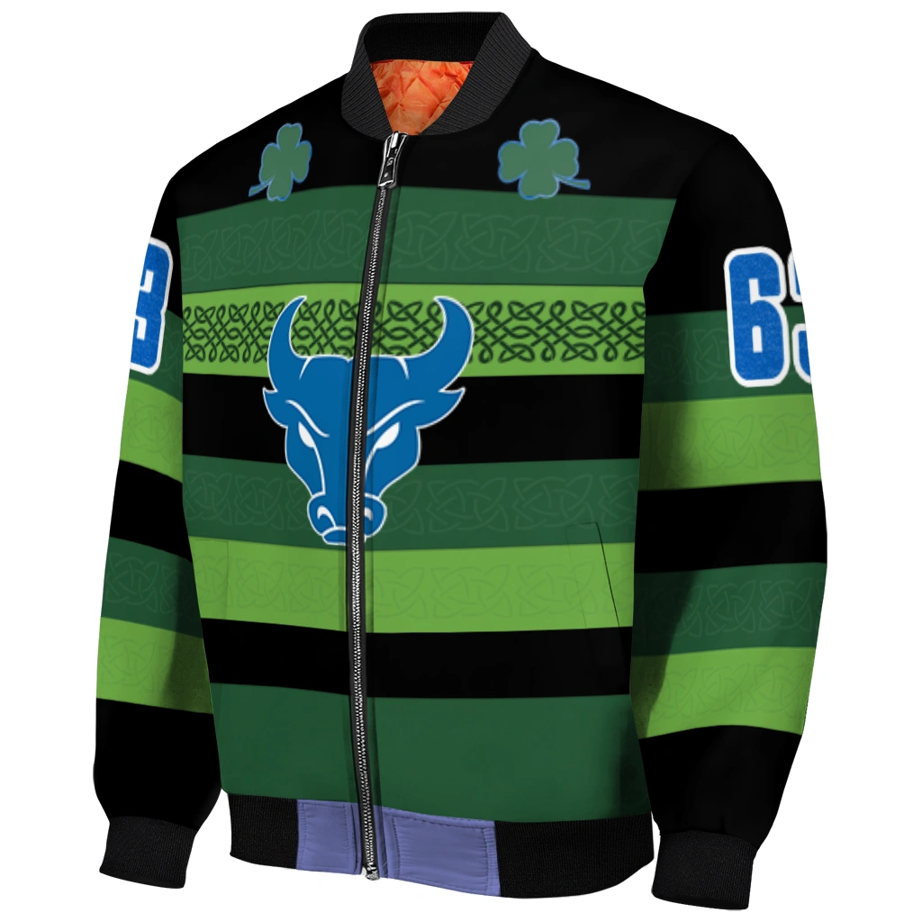 custom buffalo bulls clover green lines green black bomber jacket fashion forward custom buffalo bulls clover green lines green black bomber jacket fashion forward