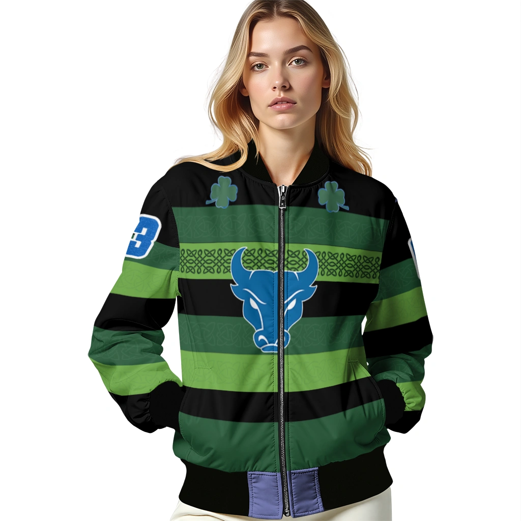 custom buffalo bulls clover green lines green black bomber jacket latest model custom buffalo bulls clover green lines green black bomber jacket latest model