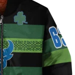 custom buffalo bulls clover green lines green black bomber jacket best selling