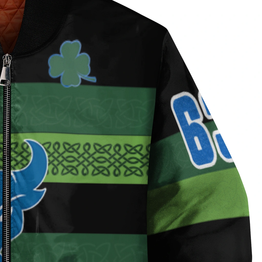 custom buffalo bulls clover green lines green black bomber jacket premium grade custom buffalo bulls clover green lines green black bomber jacket premium grade