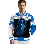 custom buffalo bulls reaper hands royal blue black varsity jacket best selling