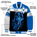 custom buffalo bulls reaper hands royal blue black varsity jacket best selling