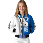 custom buffalo bulls snoopy head royal blue bomber jacket best selling