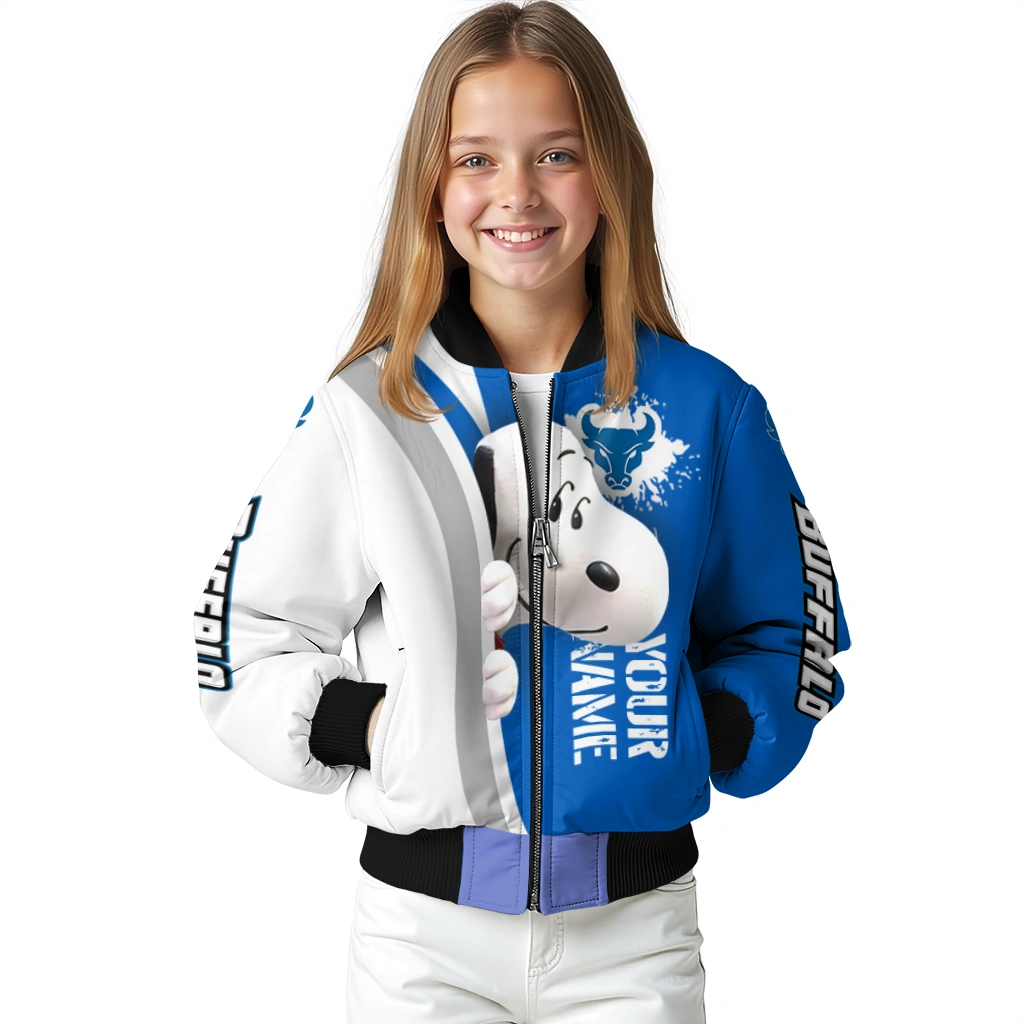 custom buffalo bulls snoopy head royal blue bomber jacket top rated custom buffalo bulls snoopy head royal blue bomber jacket top rated