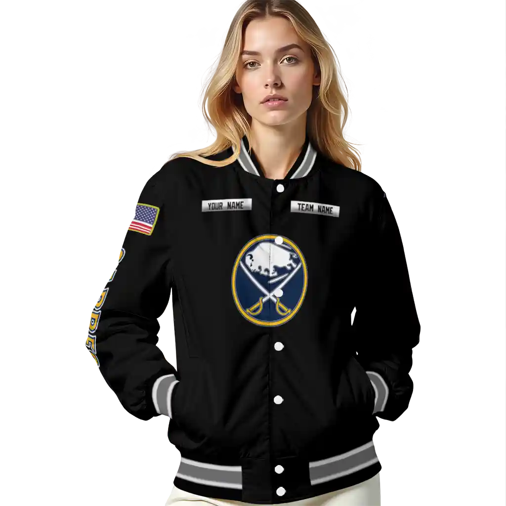 custom buffalo sabres american flag skull black varsity jacket latest model custom buffalo sabres american flag skull black varsity jacket latest model