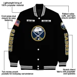 custom buffalo sabres american flag skull black varsity jacket best selling
