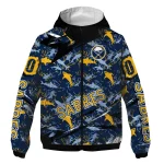 custom buffalo sabres shark art navy blue windbreaker jacket best selling