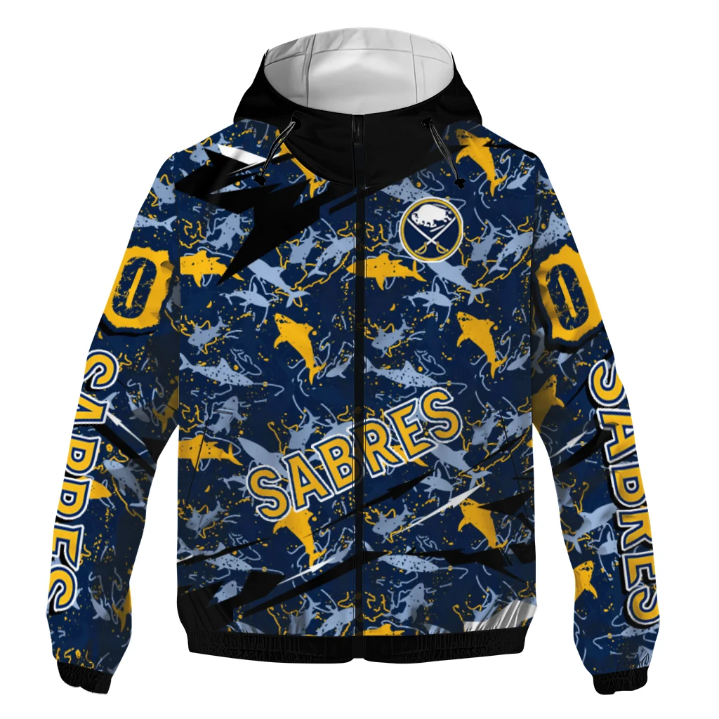 custom buffalo sabres shark art navy blue windbreaker jacket best selling custom buffalo sabres shark art navy blue windbreaker jacket best selling