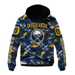 custom buffalo sabres shark art navy blue windbreaker jacket best selling