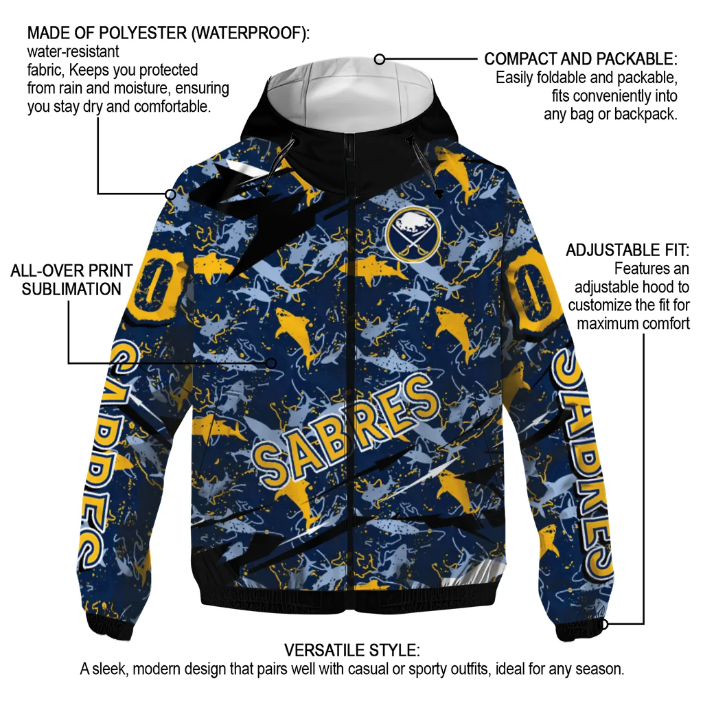 custom buffalo sabres shark art navy blue windbreaker jacket new arrival custom buffalo sabres shark art navy blue windbreaker jacket new arrival