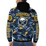 custom buffalo sabres shark art navy blue windbreaker jacket best selling