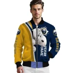 custom buffalo sabres snoopy head navy blue bomber jacket best selling