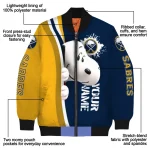 custom buffalo sabres snoopy head navy blue bomber jacket best selling