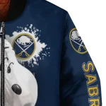 custom buffalo sabres snoopy head navy blue bomber jacket best selling