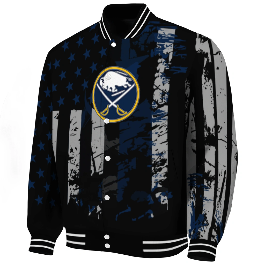 custom buffalo sabres star stripes navy blue black varsity jacket best selling custom buffalo sabres star stripes navy blue black varsity jacket best selling