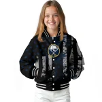 custom buffalo sabres star stripes navy blue black varsity jacket best selling