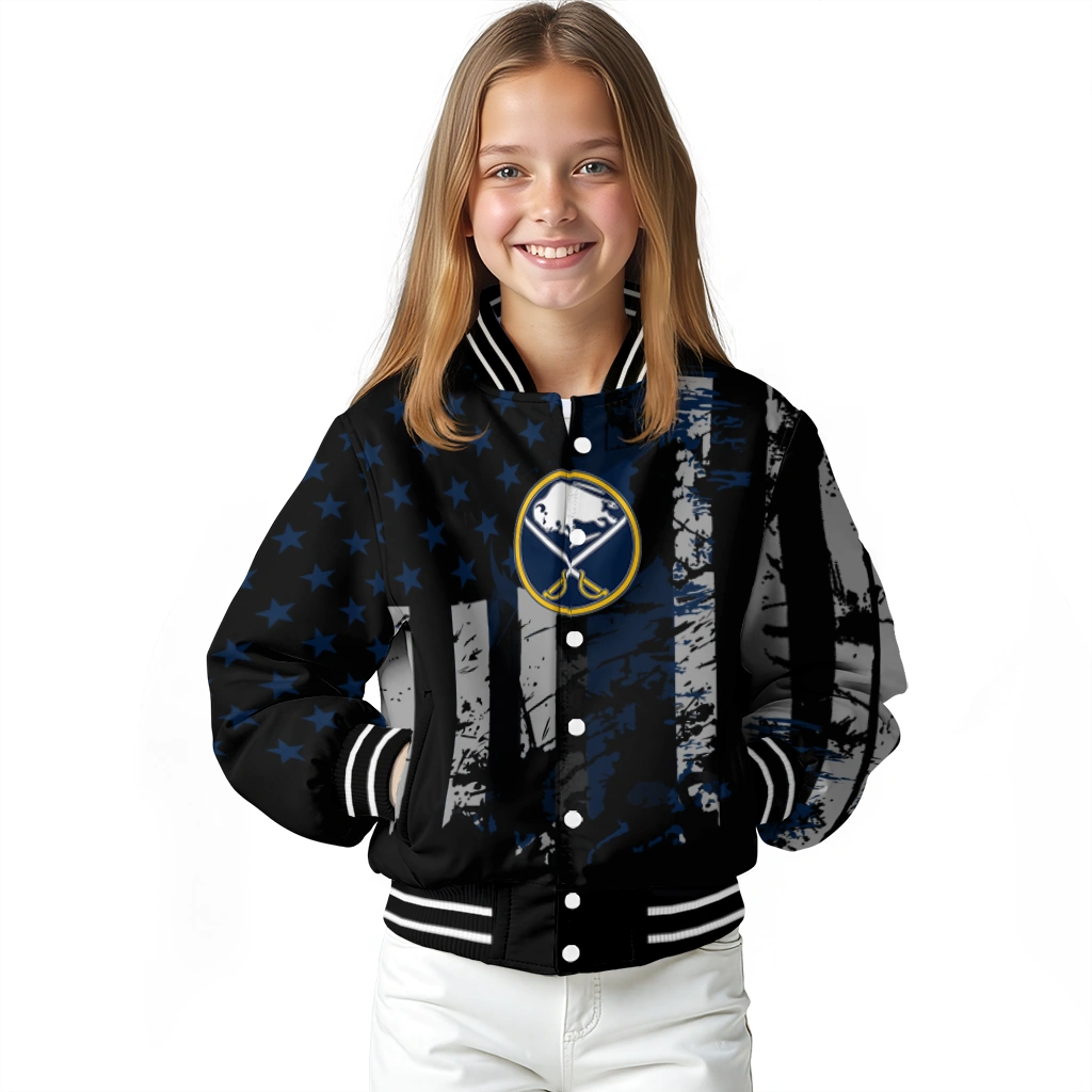 custom buffalo sabres star stripes navy blue black varsity jacket top rated custom buffalo sabres star stripes navy blue black varsity jacket top rated