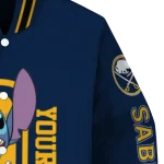 custom buffalo sabres stitch laughing navy blue varsity jacket best selling