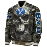 custom byu cougars camouflage skull camouflage varsity jacket best selling