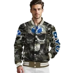 custom byu cougars camouflage skull camouflage varsity jacket best selling