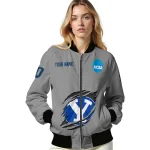 custom byu cougars feral slash grey bomber jacket best selling