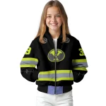 custom byu cougars heartbeat accent black green bomber jacket best selling