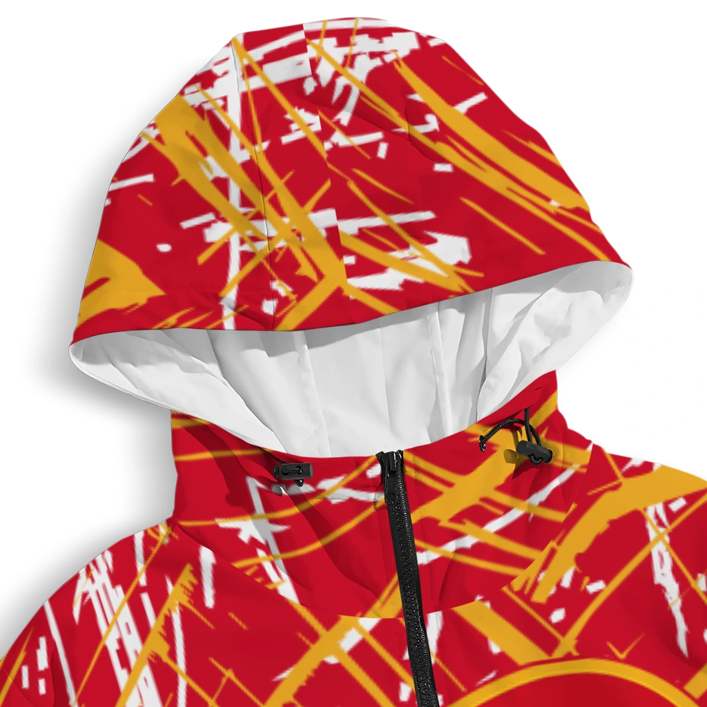 custom calgary flames brushstroke pattern red windbreaker jacket premium grade custom calgary flames brushstroke pattern red windbreaker jacket premium grade