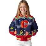 custom calgary flames spongebob playtime red blue varsity jacket best selling