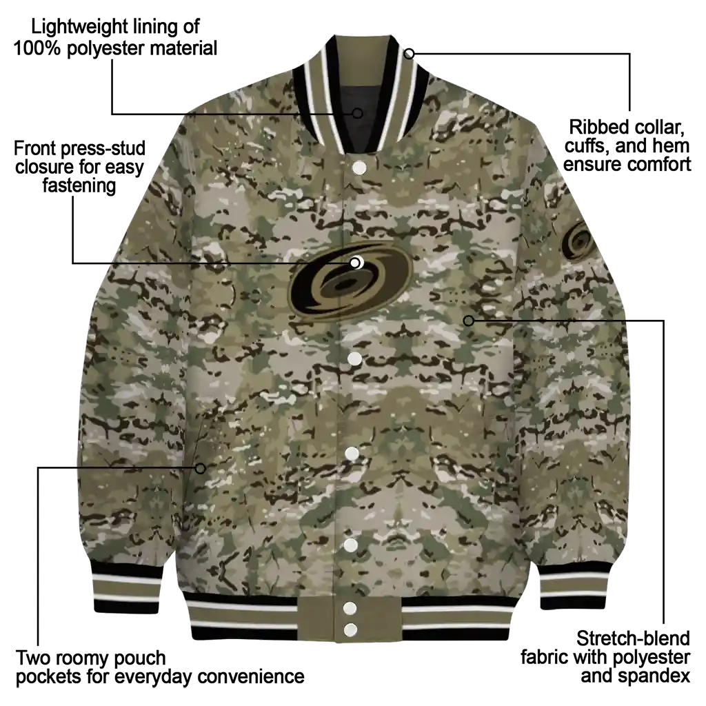 custom carolina hurricanes camouflage abstract camouflage varsity jacket new arrival custom carolina hurricanes camouflage abstract camouflage varsity jacket new arrival
