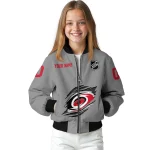 custom carolina hurricanes claw streak grey bomber jacket best selling