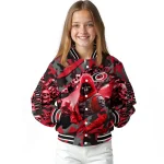 custom carolina hurricanes skull horde red varsity jacket best selling