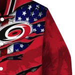 custom carolina hurricanes usa flag rips red varsity jacket best selling