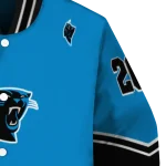 custom carolina panthers chevron style blue varsity jacket best selling
