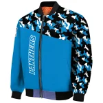 custom carolina panthers freedom claw blue bomber jacket best selling