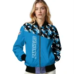 custom carolina panthers freedom claw blue bomber jacket best selling
