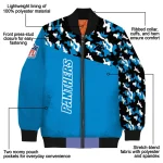 custom carolina panthers freedom claw blue bomber jacket best selling