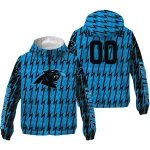 custom carolina panthers lightning strike grid blue windbreaker jacket best selling