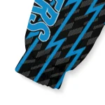 custom carolina panthers lightning strike grid blue windbreaker jacket best selling