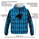 custom carolina panthers lightning strike grid blue windbreaker jacket best selling