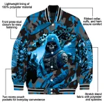 custom carolina panthers skull horde blue varsity jacket best selling