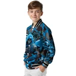 custom carolina panthers skull horde blue varsity jacket best selling