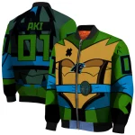 custom carolina panthers turtle armor bomber jacket best selling