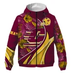 custom central michigan chippewas blossoms helmet maroon windbreaker jacket best selling